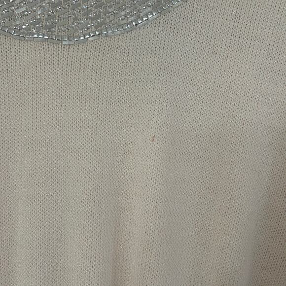St John by Marie Gray Jumpsuit Santana Knit Rare Cream/Gold Beaded Vintage - Picture 8 of 14
